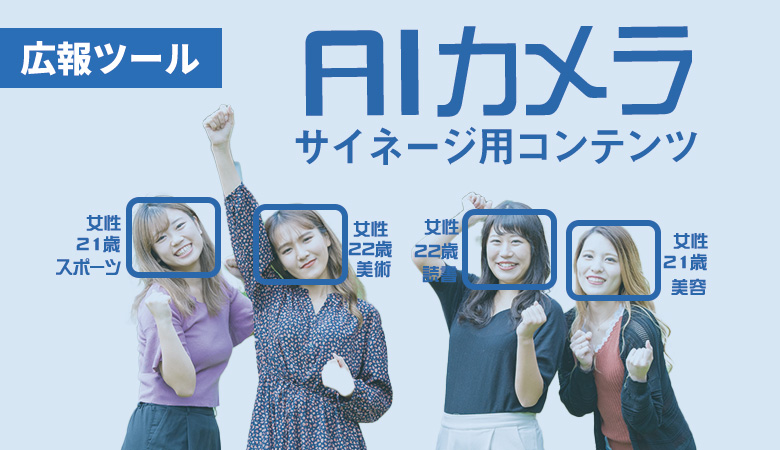 AIカメラサイネージ用コンテンツ